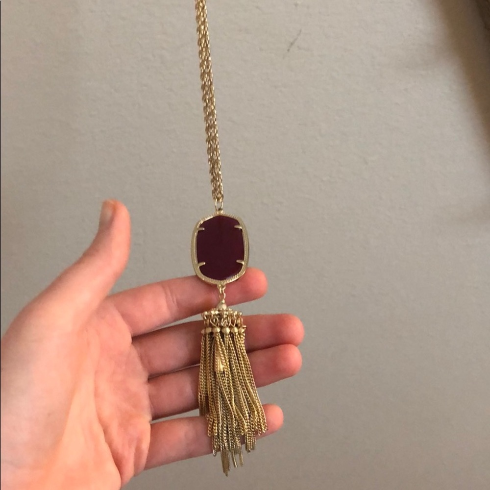 Long maroon Kendra Scott necklace